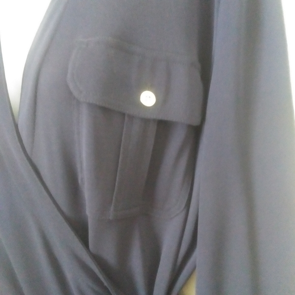 Lauren Ralph Lauren Navy Blue Wrap Dress - Picture 4 of 14